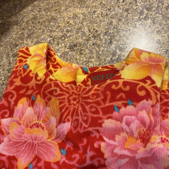 Kenzo Jungle Corduroy Floral Dress Jumper 12 Months - Picture 4 of 17
